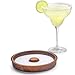 Cork & Mill Margarita Salt and Sugar Rimmer for Cocktails, The Original Acacia Wood Bar Glass Rimmer for Drinks, Salt Tray for Large Margarita Glasses up to 5.5 Inches Wide
