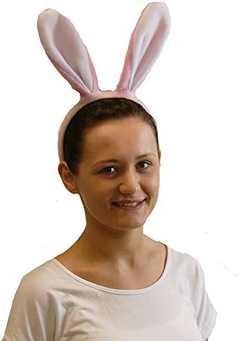 Easter-World Book Day-Alice in Wonderland-Carroll-Animal-Farmyard-Peter PINK RABBIT EARS ON HEADBAND Fancy Dress Accessory