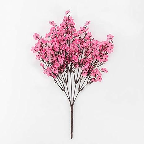 Amazon ロマンチック 桜人工花赤ちゃんのブレスカスミソウの花束のフェイクフラワーdiyの結婚式の装飾パーティーフェイク花支店 ハンサム Color Rose Red 造花 オンライン通販