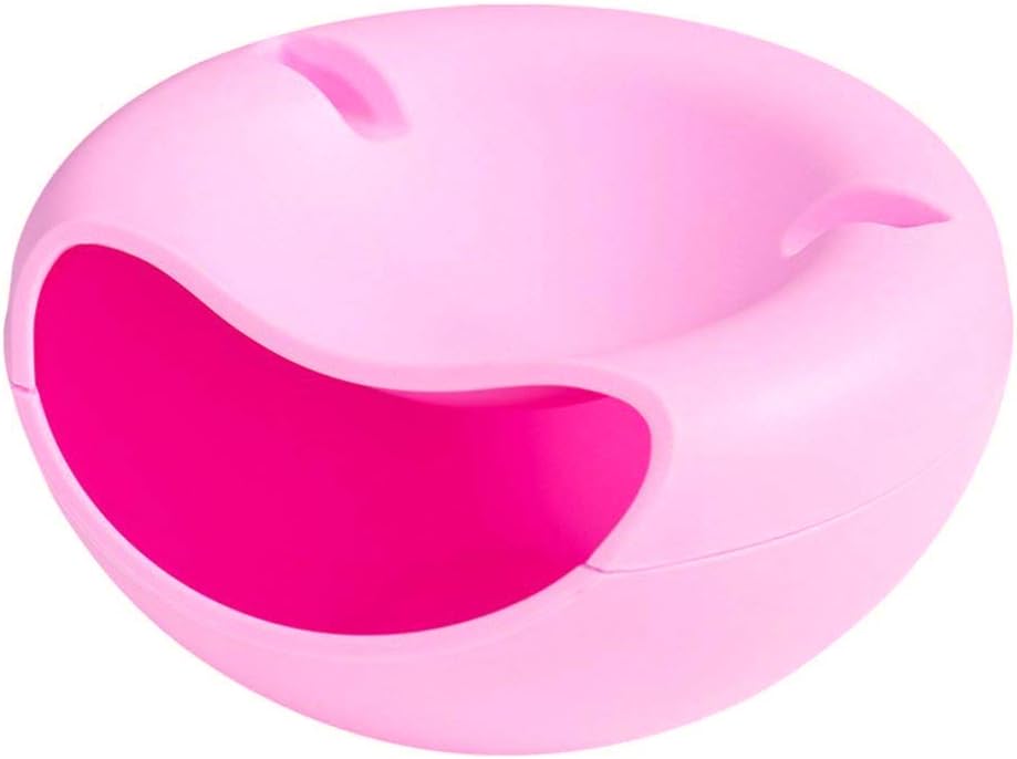 Snack bowl, serving dish for snacks, nuts, seeds, with handy holder, white