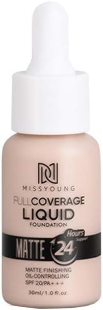 PHOERA basic comprehensive coverage liquid foundation concealer comprehensive coverage 24HR matte oil control bright white lasting (NUDE SPF 20 / PA ++)