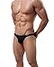 Mens Underwear Low Rise Briefs Solid Stretch Sexy Bikinis 4 Pack Black US L(Tag CN 3XL)