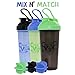 Protein Shaker Bottles by Critical Vitality | Blue-Green-Black 25oz/700ml Tumblers with Blender-Mixer-Balls, Leak Proof BPA Free Sports Travel Water Container Fits in Cup Holders and Dishwasher Safe