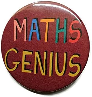 Maths genius pin badge mathematics prize award