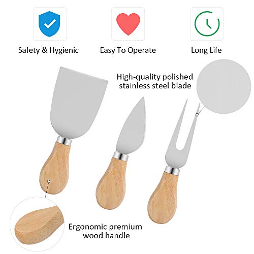 5 Freehawk+3+Piece+Cheese+Stainless+Spreader