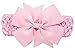 Wehous 8 Pcs Baby Girl's Headbands Turban Chiffon Hairband for Newborn and Children Pink