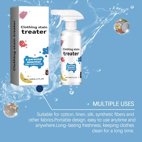 Uniiking® Stain Remover for Clothes Laundry, Spot Remover, Penetrates, Lifts 100+ Types of Everyday Stains - Prewash Spray 22oz