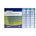 Ezy Dose Weekly (7-Day) Pill Case, Medicine Planner, Vitamin Organizer Box, Small Compartments with Easy Fill Tray, 4 Times a Day, Clear Lids, Color May Vary, BPA Free