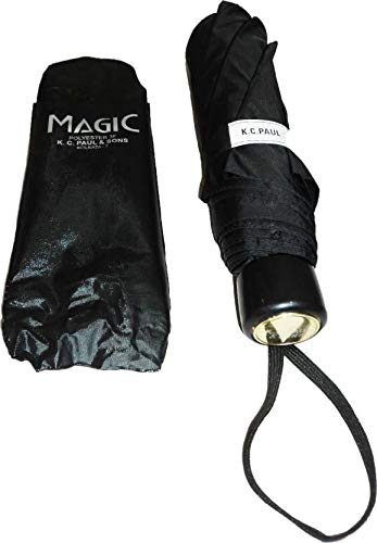 Magic Black Polyester 3 Fold Umbrella