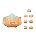 250ml Ultrasonic Cool Mist Humidifier Portable Mini Wood grain Aromatherapy Essential Oil Diffuser with 7 Color Changing LED Lights