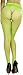 ToBeInStyle Women's Seamless Diamond Net Spandex Nylon Blend Pantyhose - Neon Green - One Size Regular