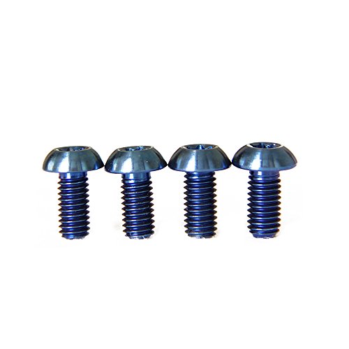 Pano-Mounts Titanium Holder Torx Head Bolts Screws for Mountain Bicycle M5 X10mm Titanium Bolts Screws 4PCS PACKED BLUE