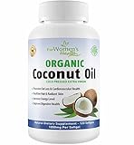 Organic Coconut Oil Capsules - Extra Virgin Coconut Oil Pills For Weight Loss, Healthy Hair & Skin - 120 Softgells - 2000 mg Per Serving - 1000mg Per Vegetarian Pill - Made In Usa