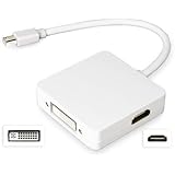 MacBook Air 11" (2011) Plug Adapter, BoxWave [TriConnect Mini DisplayPort Adapter] Converts into DVI, HDMI or DisplayPort for Apple MacBook Air 11" (2011)