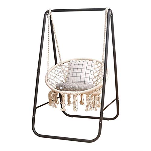 ZHJIUXING SF hängesessel mit Gestell Indoor,Schaukel Hängemattenstuhl Lazy Indoor Hanging Basket Home Wohnzimmer Cradle…