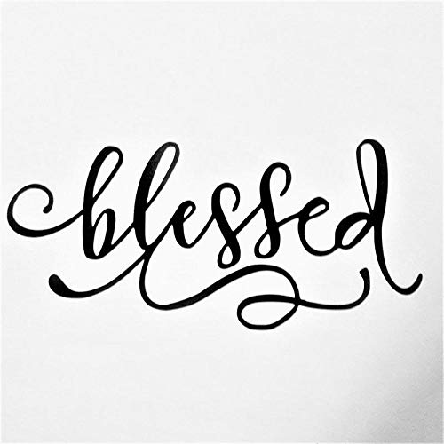 Chase Grace Studio Blessed Prayer Holy Vinyl Decal Sticker|Black|Cars Trucks SUVs Vans Laptops Walls Glass Metal|7.5" X 3.5"|CGS953