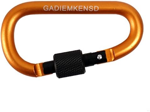 GADIEMENSS Aluminum Alloy D-Ring High Strength Carabiner Key Chain Clip Hook For Camping Hiking (Not for Climbing)