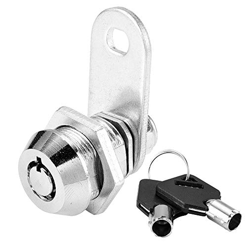 Kitmose Tubular Cam Lock with 5/8" Cylinder and Chrome Finish, Keyed Alike 1 Pack with 2 Keys