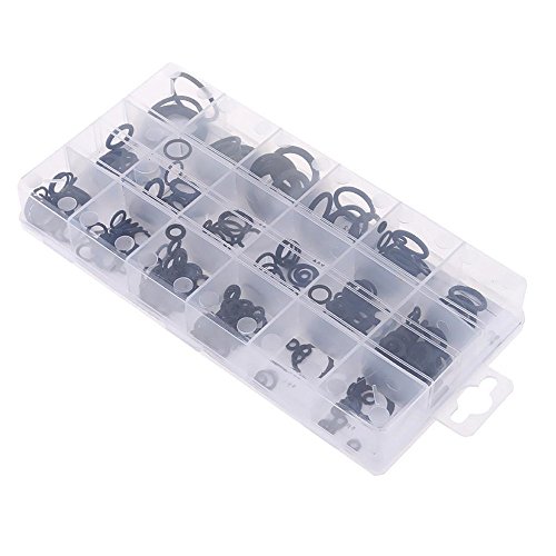 Eyech 18 Sizes Rubber O-Ring Seals Washer Set 225Pcs Sealing Gasket Assortment Kit for Automotive,Electronic,Plumbing,General Repair Replacement(Black)