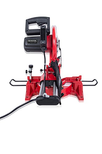 General International MS3005 10" 15A Sliding Miter Saw, Red, Black & Gray
