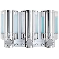 Better Living Products 76345 AVIVA Three Chamber Dispenser, Chrome