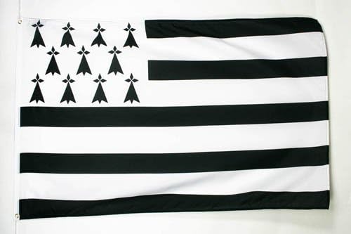 AZ FLAG, Brittany Flag, 2x3 Ft, Light Polyester French Region Of Bretagne Banner with Two Brass Eyelets, Fade Resistant