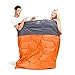 oaskys Camping Sleeping Bag – 3 Season Warm & Cool Weather – Summer, Spring, Fall, Lightweight, Waterproof for Adults & Kids – Camping Gear Equipment, Traveling, and Outdoors (Double Orange)thumb 3
