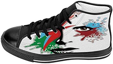 LIFEDZYLJHGO Printed Canvas Shoes for Men High Tops