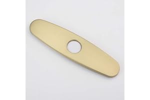 SHAMANDA 10-Inch Escutcheon Hole Cover Deck Plate for Bathroom Kitchen Sink Faucet Stainless Steel, Brushed Gold，DP60001-3