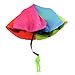 FunsLane Tangle-Free Toy Parachute with Light, Kids Hand Throw Parachute Toy Classic Fly Toys for Children Outdoor Play Game Toy, Random Color