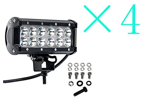 Cutequeen 4 X 36w 3600 Lumens Cree LED Spot Light for Off-road Rv Atv SUV Boat 4x4 Jeep Lamp Tractor Marine Off-road Lighting (pack of 4)