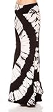 A.S Tie Dye Big Circle Lovely Drape Fold Over Waist Maxi Long Skirt