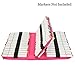 Huhuhero Marker Case, 120 Slots Extendable and Foldable Oxford Organizer with Carrying Handle for Permanent Paint Marker, Dry Erase Marker, Repair Marker Pen, Color Highlighter, Rose Pink