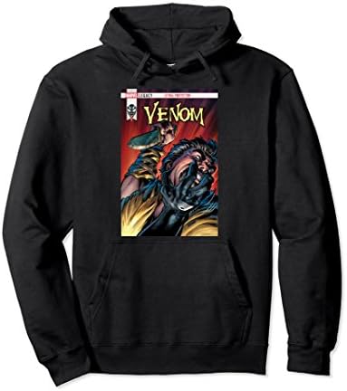 Unisex Marvel Venom Lethal Protector Comic Cover Graphic Hoodie 2XL Black