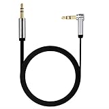DiGiYes® 2m(6 Feet) Length 3.5mm Male to Male Auxiliary Audio Flat Cable 90 Degree Right Angle Compatible for iPhone / iPad / Smartphones / Tablets / Media Players