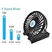 Mini Handheld Fan Personal Portable Fan Rechargeable Battery Operated Fan Foldable Mini Fan with LED Lamp, 3 Speed Strong Airflow for Home, Travel, Outdoor and Office (Black)
