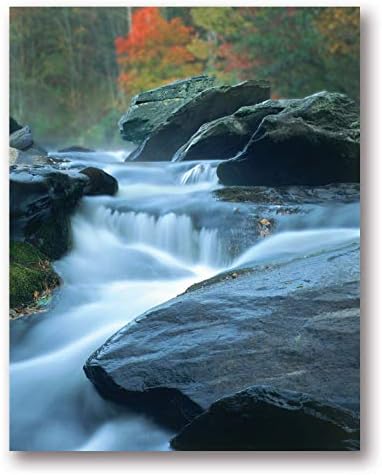 Moving Water I Retro Popular River Mist Modern Durable Beautiful Photo Picture Poster 28x36cm