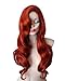 DINIFER® wig Jessica Rabbit Ariel Wigs Daily Wear Hair Copper Red Wig Extension Female Cartoon Character Halloween Masquerade Playing Game Big Wave Wig