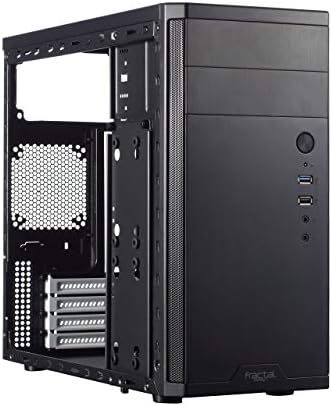 Core 1100 - Mini Tower Computer Case - mATX - High Airflow And Cooling - 1x 120mm Silent Fan Included - Brushed Aluminium - Black