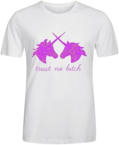 Trust No Bitch Unicorn O-Neck Tee-Shirts For Men White