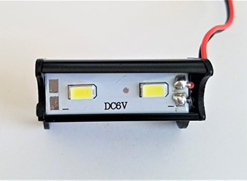 Aluminum RC light bar 2 LED 1.5” 6v to 7.4v 1/10 Trucks Axial