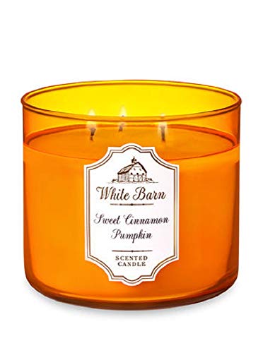 Bath & Body Works White Barn 3-Wick Scented Candle in SWEET CINNAMON PUMPKIN