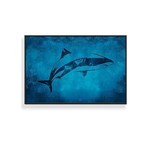 Framed Canvas Wall Art for Living Room, Bedroom Abstract Ink Canvas Prints for Home Decoration Ready to Hanging - 16x24 inches