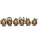 BRABUD 6pcs Resin Statue Laughing Buddha Statue Lucky Happy Buddha Figurines Feng Shui Decoration (2.5'' Gold)