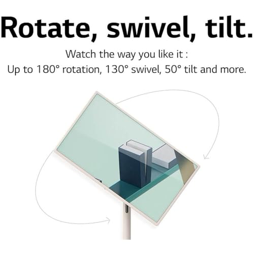 LG 27-Inch Class StanbyMe 1080p-Portable Touch-Screen-Monitor 27ART10AKPL, Built-in Battery, Full Swivel Rotation, 60Hz Refresh Rate, Calming Beige