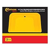 Custom Shop (3 Pack - 4", 5", 6" Inch Body Filler Spreaders/Squeegee for Automotive Body Fillers, Putties, Glazes and Epoxy Resin Pours - Acryic Paint Pouring Reusable Applications - Variety Pack