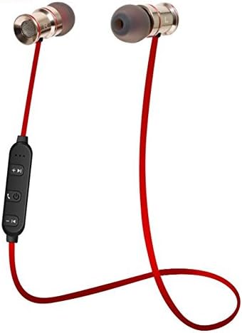 Bluetooth Headphones,HuiGoriH in-Ear Bluetooth Earbuds,Sweatproof Magnet Attraction Wireless Headphones,with Microphone Bluetooth V4.1 Noise Reduction for Gym Running (Red)