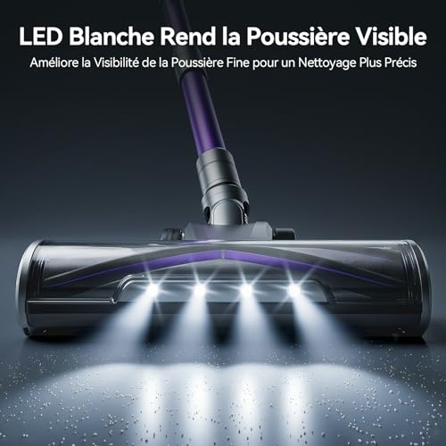 Redkey X18 Cordless Vacuum Cleaner, 60KPa/650W/80Min Powerful Cordless Vacuum Cleaner with LED Display, Intelligent Suction Adjustment, 8-in-1 Cordless Vacuum Cleaner for Hard Floors, Carpets, Pet