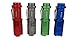 Goldengulf 3 Mode Focus Adjustable Led High Power Super Bright Portable Handheld Flashlight Tactical Torch Lamp for Riding Camping Hiking Hunting, 4pcs/Pack-Red/Blue/Siliver/Green