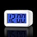Plumeet Digital Kids Alarm Clock with Snooze and Backlight - Simple Travel Clocks Large LCD Display - Loud Alarm Clock for Bedroom - Battery Powered (White)